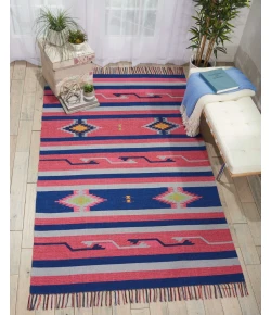 Nourison Home Baja BAJ01 Pink/Blue 3 ft. 6 in. X 5 ft. 6 in. Area Rug
