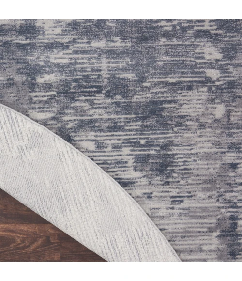 Nourison Rustic Textures Area Rug RUS05 Grey 5'3" Round