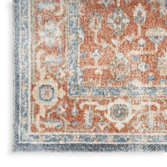 Nourison Astra Machine Washable Area Rug ASW11 Denim Multi