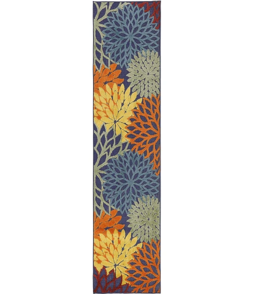 Nourison Home Aloha Blue ALH05 2ft.3in. x 10ft. Rect. Rug