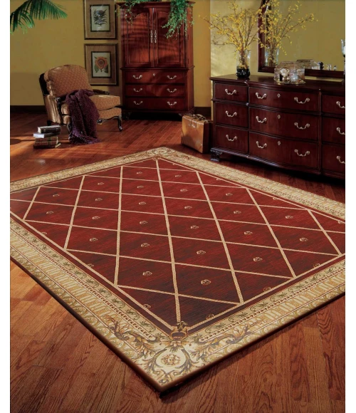 Nourison Home Ashton House Red AS03 2ft. x 2ft.9in. Rect. Rug