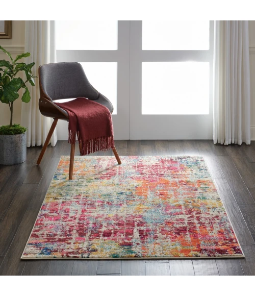 Nourison Celestial Area Rug CES13-Pink/Multicolor