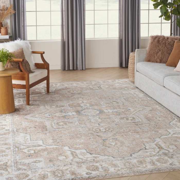Nourison Astra Machine Washable Area Rug ASW12 Beige