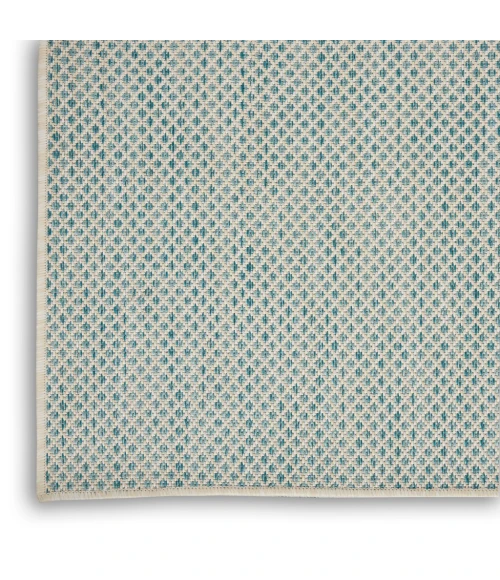 Nourison Courtyard Area Rug COU01-Ivory Aqua