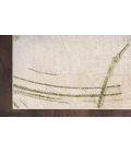 Nourison Astra Machine Washable Beige Green ASW14 6 ft. 7 in. X 9 ft. Rectangle Rug