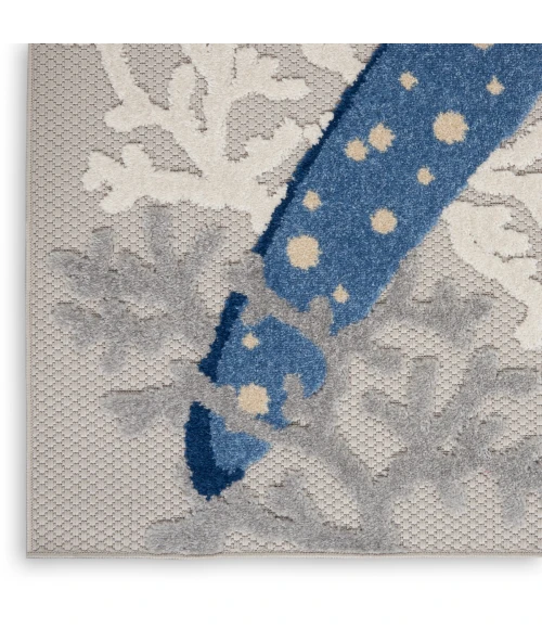 Nourison Aloha Area Rug ALH24 Blue/Grey 12' x 15'
