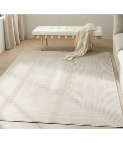 Calvin Klein CK024 Irradiant IRR02 Ivory 5 ft. 3 in. X 7 ft. 3 in. Area Rug