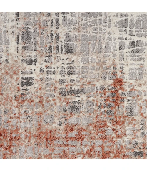 Calvin Klein Infinity Area Rug IFN01 Rust Multicolor