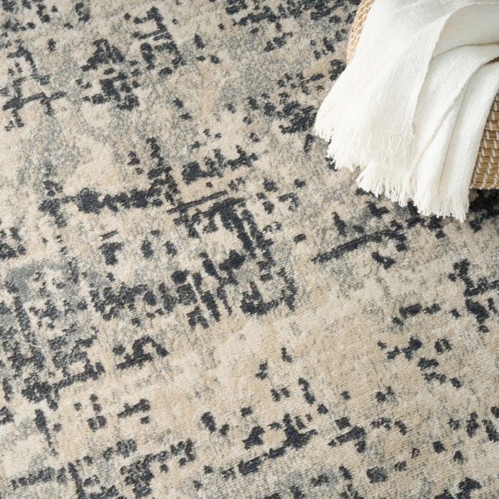 Nourison Quarry Ivory Grey QUA17 6 ft. X 9 ft. Rect. Rug