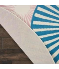 Nourison Grafix Round Area Rug GRF20-Ivory/Multi