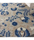 Nourison Aloha Round Area Rug ALH17-Natural/Blue