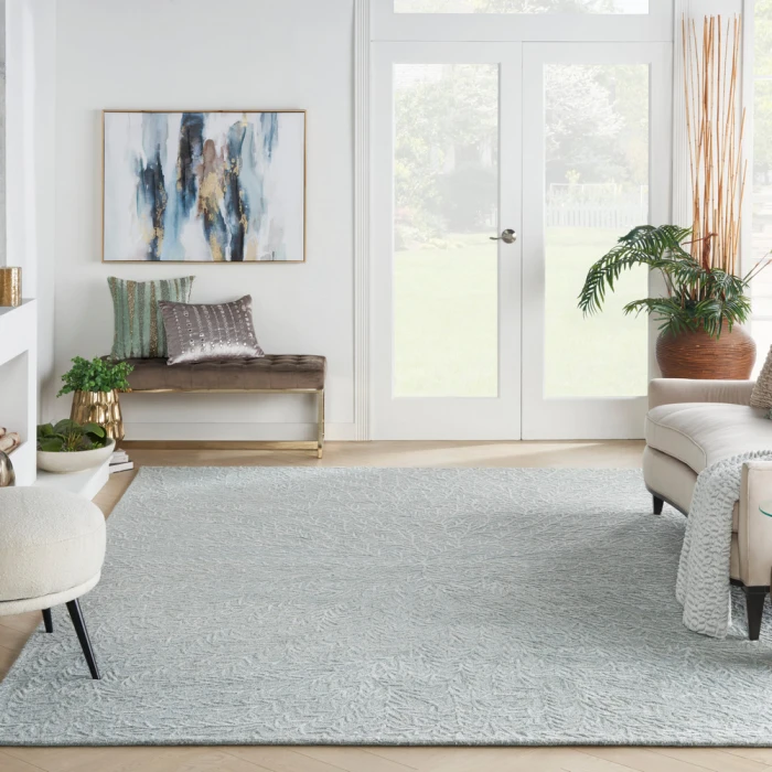 Michael Amini Ma30 Star Area Rug SMR03 Light Blue