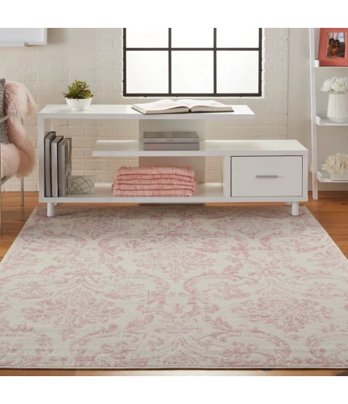 Nourison Jubilant Area Rug JUB09-Ivory/Pink