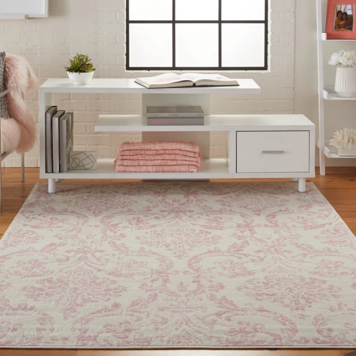 Nourison Jubilant Area Rug JUB09-Ivory/Pink