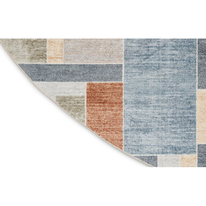 Nourison Astra Machine Washable Multicolor ASW09 7 ft. 10 in. Round Rug