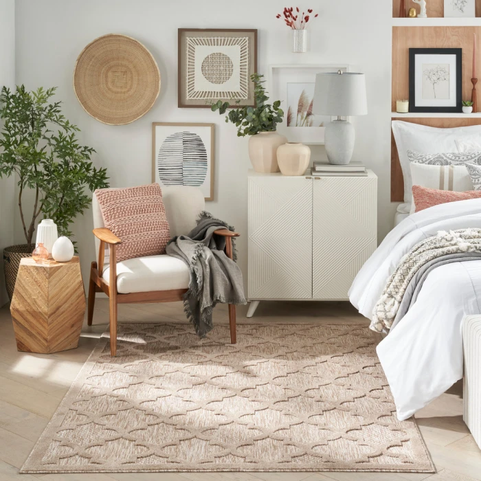 Nourison Easy Care Area Rug NES01 Natural Beige
