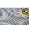 Nourison Courtyard Ivory Blue COU01 4 ft. Round Rug
