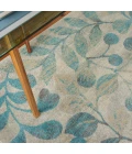Nourison Tranquil Area Rug TRA03-Ivory/Turquoise
