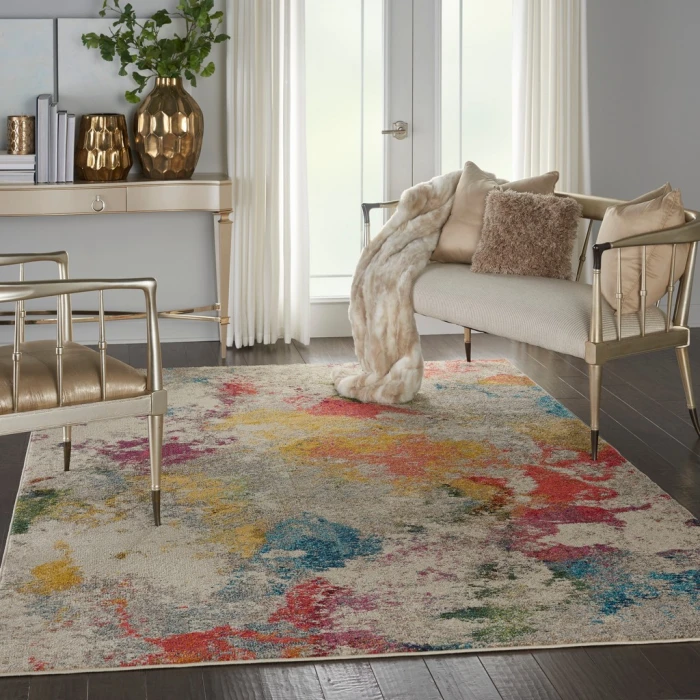 Nourison Celestial Area Rug CES12-Ivory/Multicolor