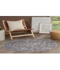 Nicole Curtis Machine Washable Series 1 Olive Ivory SR104 4 ft. Round Rug