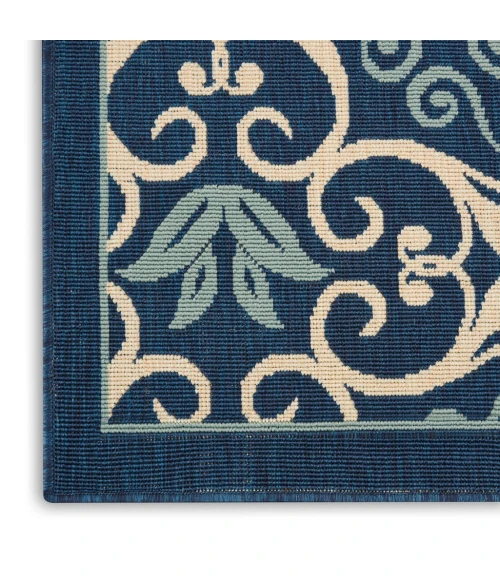 Nourison Caribbean Square Area Rug CRB02-Navy