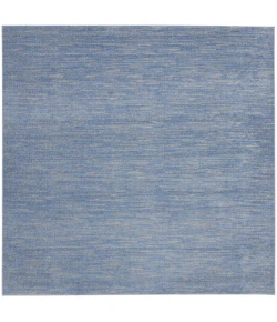 Nourison Home Nourison Essentials NRE01 Blue/Grey 9 ft. Square Area Rug
