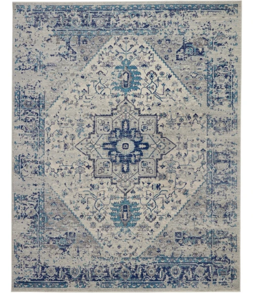 Nourison Tranquil Area Rug TRA06-Ivory/Light Blue