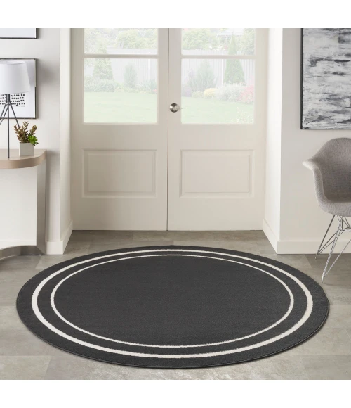 Nourison Nourison Essentials Area Rug NRE02 Black Ivory