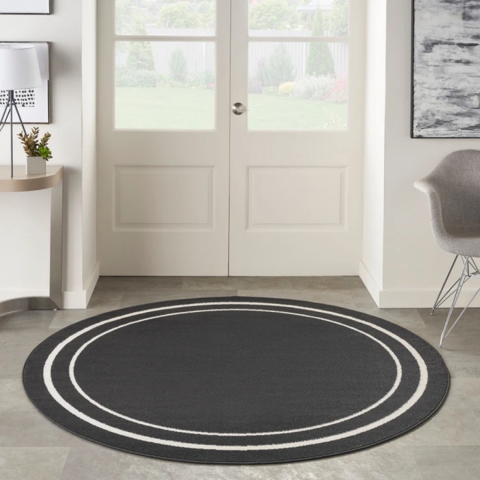 Nourison Nourison Essentials Area Rug NRE02 Black Ivory