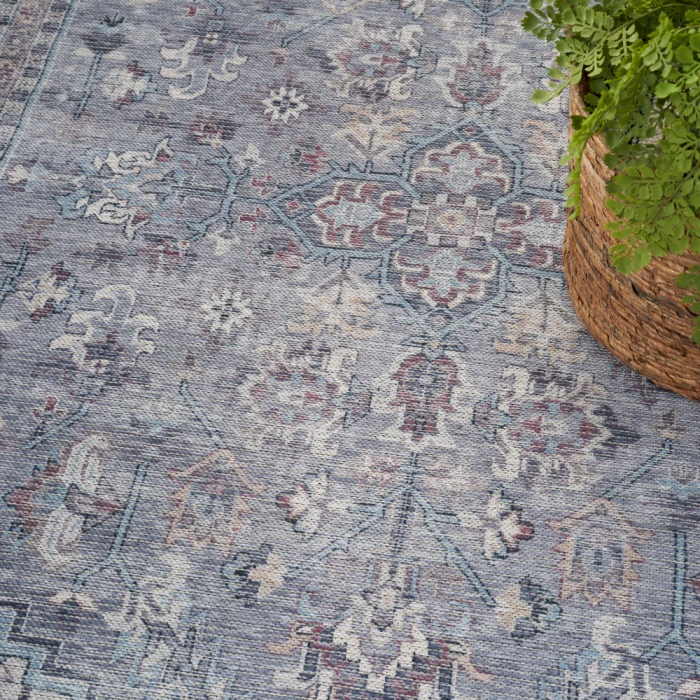 Nicole Curtis Machine Washable Series 1 Area Rug SR104 Grey