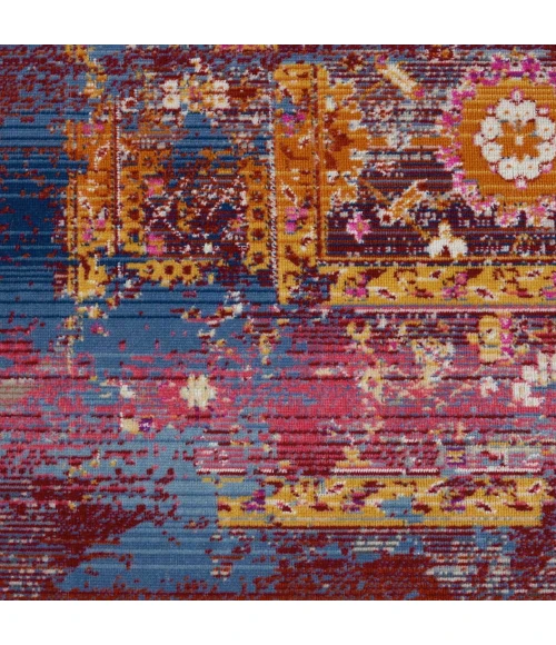 Nourison Vintage Kashan Area Rug VKA03-Red/Multicolor