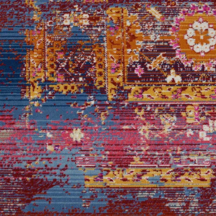 Nourison Vintage Kashan Area Rug VKA03-Red/Multicolor