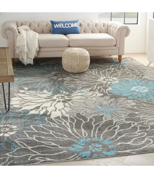 Nourison Passion Area Rug PSN17-Charcoal/Blue