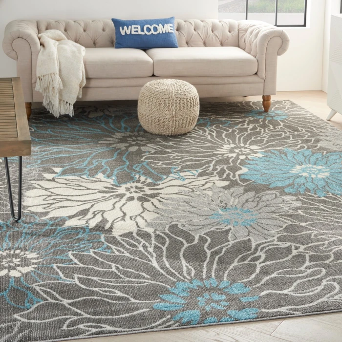 Nourison Passion Area Rug PSN17-Charcoal/Blue