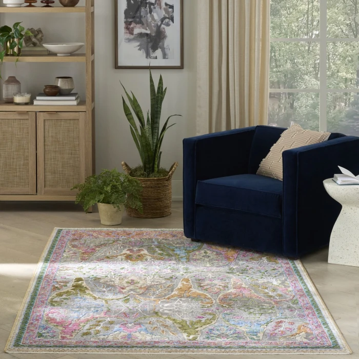 Nourison Home Vintage Harmony Pink VHH03 5ft.3in. x 7ft.6in. Rect. Rug