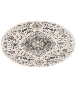 Nourison Home Elation ETN09 Ivory Grey 5 ft. 3 in. Round Area Rug
