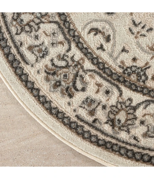 Nourison Serenity Home Ivory Mocha SRH02 4 ft. X Round Rug