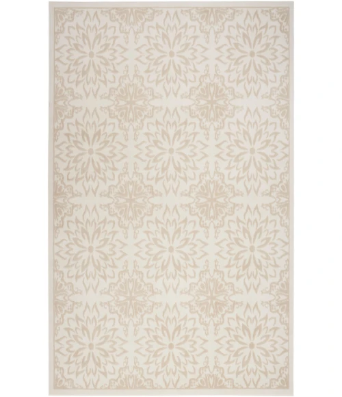 Nourison Jubilant Ivory Beige JUB06 5 ft. 3 in. X 7 ft. 3 in. Rectangle Rug