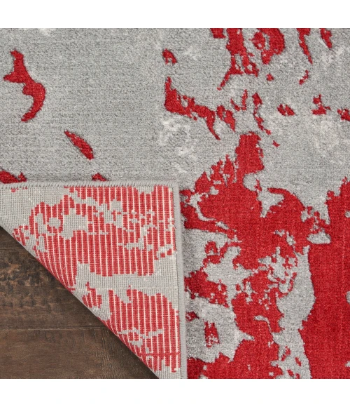 Nourison Twilight Area Rug TWI21 Grey/Red 2'3" x 3'