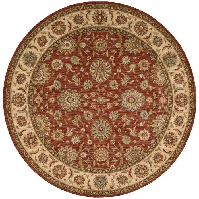 Nourison Living Treasures Round Area Rug LI05-Rust