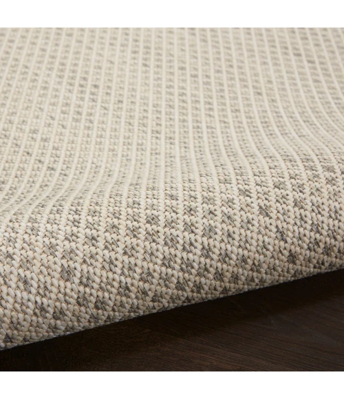 Nourison Courtyard Area Rug COU01 Ivory Silver 3' x 5'