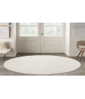 Nourison Versatile Ivory White NRV01 4 ft. Round Rug