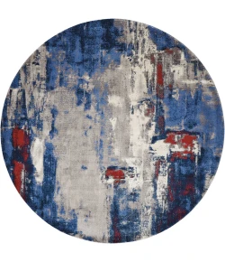 Nourison Home Twilight TWI20 Grey/Blue 8 ft. Round Area Rug