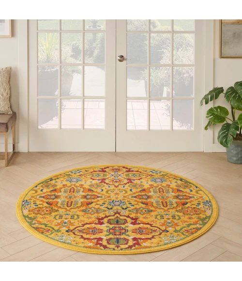 Nourison Allur Area Rug ALR03 Yellow Multicolor