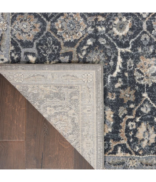 kathy ireland Home Moroccan Celebration Area Rug KI385-Navy