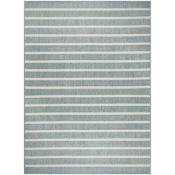 Nourison Positano Aqua Ivory POS03 9 ft. X 12 ft. Rect. Rug