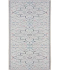 Nicole Curtis Machine Washable Series 1 Ivory Blue SR110 2 ft. 2 in. X 10 ft. Rectangle Rug