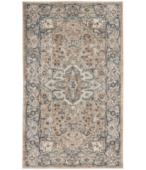 Nourison Quarry Beige Grey QUA05 3 ft. X 5 ft. Rect. Rug