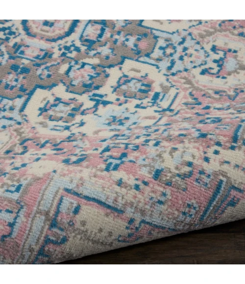 Nourison Grafix Round Area Rug GRF14-Ivory/Pink