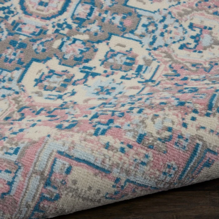 Nourison Grafix Round Area Rug GRF14-Ivory/Pink